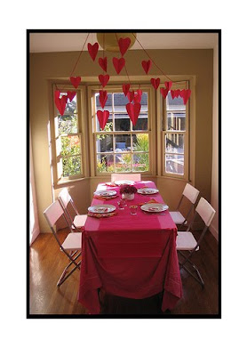 Valentine's Day Themed Dining Room