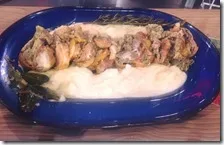 Faraona farcita con carciofi e fontina
