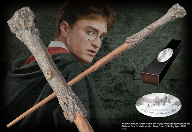 Showing the Harry Potter, wand and wand box.