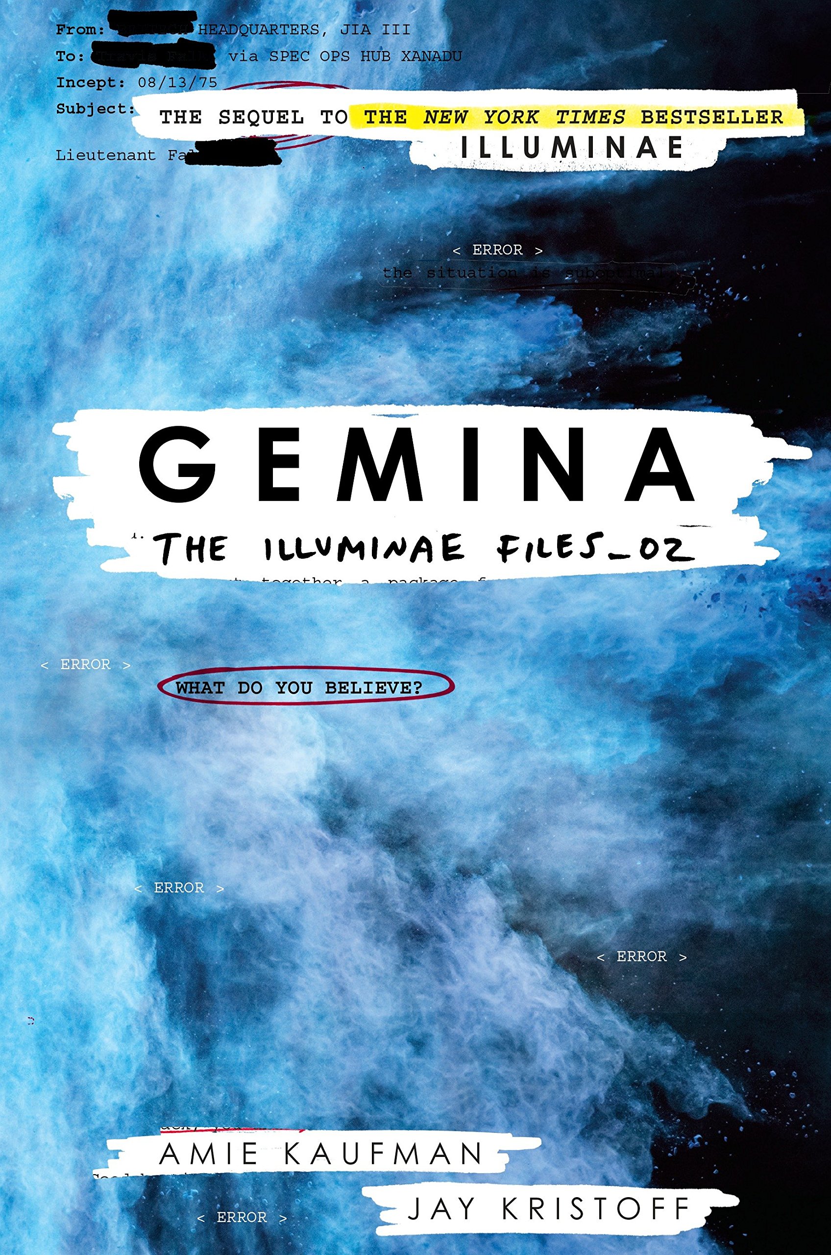 book cover for Gemina by Amie Kaufman and Jay Kristoff