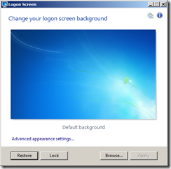 logon screen