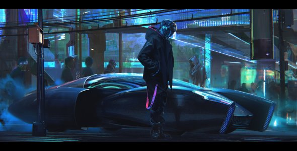 Nikola Sinitsa artstation ilustrações ficção científica arte espaço futuro cyberpunk