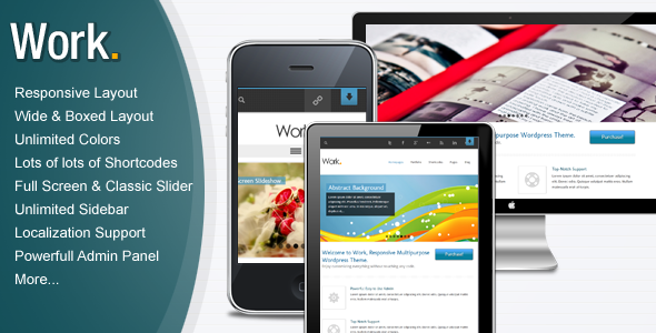 Work - Responsive Multipurpose Wordpress Theme - Business Corporate