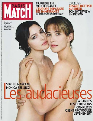 Monica Bellucci e Sophie Marceau aparecem nuas e abraçadas