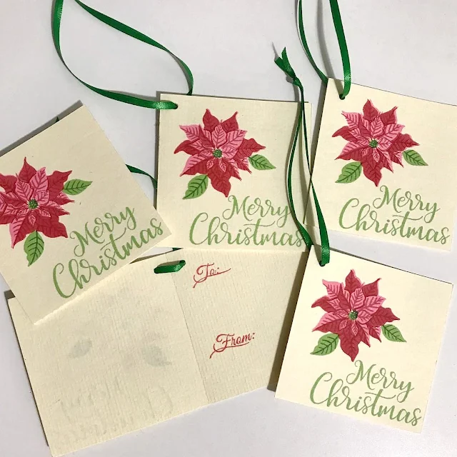 Sunny Studio Stamps: Petite Poinsettias Customer Share Card by Kelli Horger