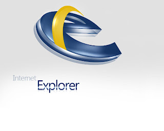 Internet Explorer 3D logo wallpaper