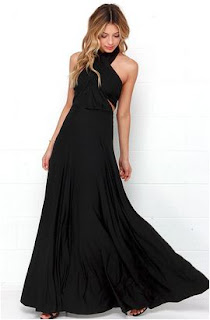 black Long dress for Women 5