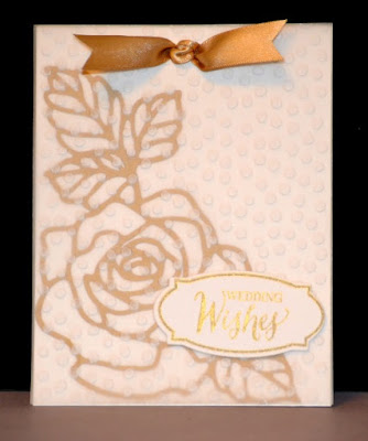 Rose Garden thinlits, Rose Wonder stamp set, Stampin Up, Stamp with Trude, Wedding card, vellum, Tuesday Tutorial