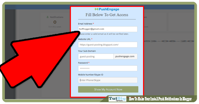 Push Notifications In Blogger To Engage Visitors