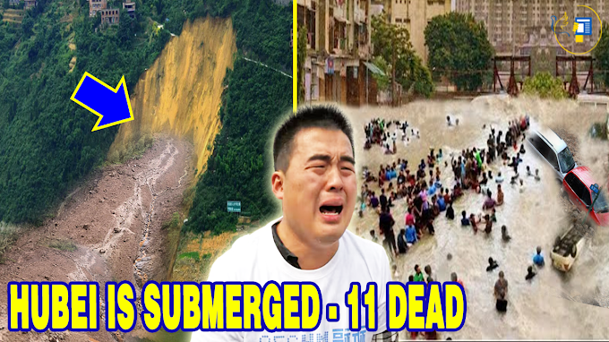 Terrifying moment landslide blocked Pearl River in China, monster flash floods in Hubei