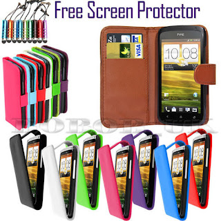 NEW STYLISH LEATHER FLIP CASE COVER FOR HTC ONE S FREE SCREEN PROTECTOR