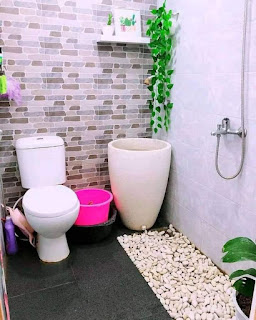 Kamar mandi rumah minimalis sederhana di lahan 6x10