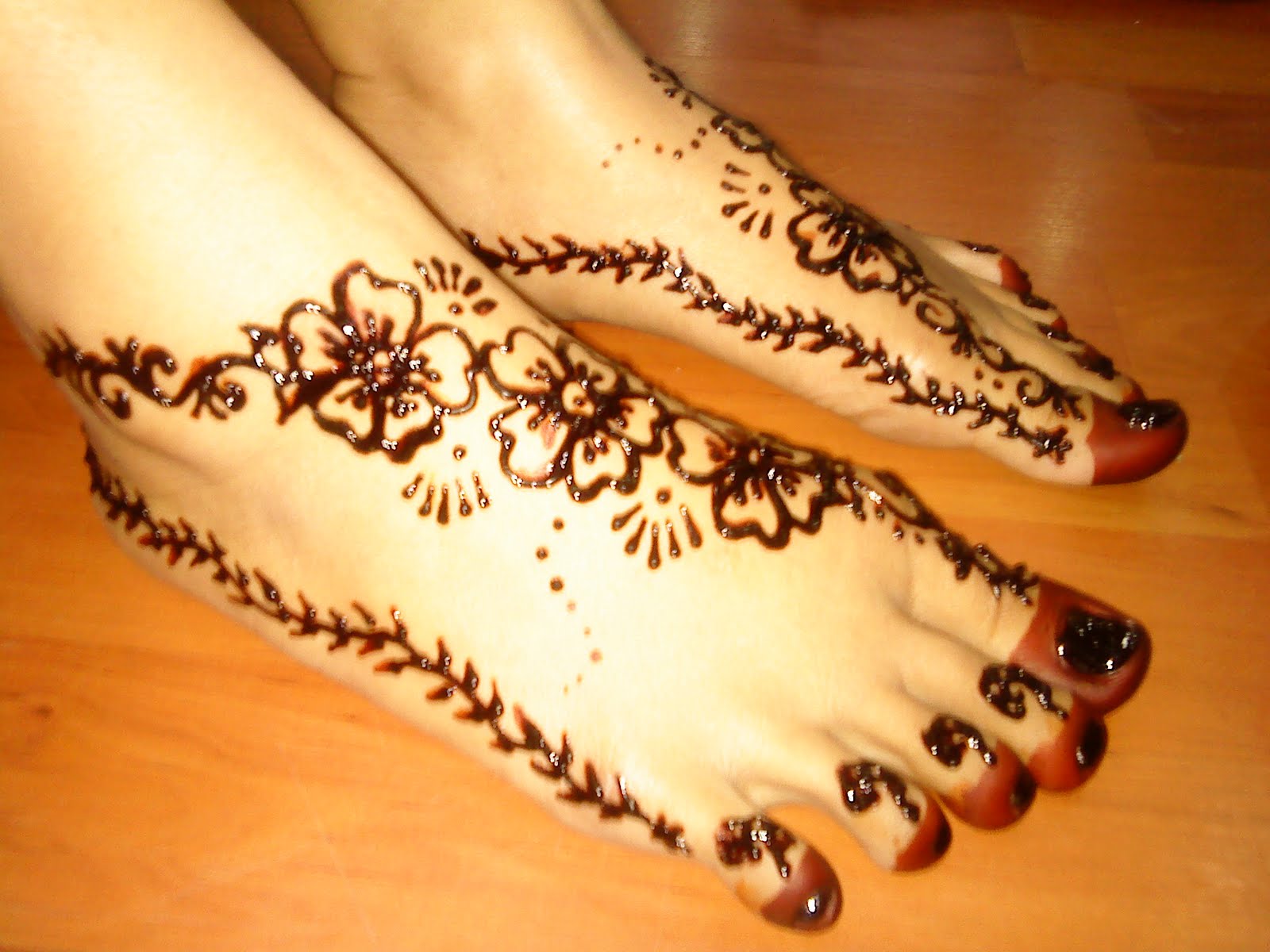 Motif Henna Simple Untuk Kaki Makedescom