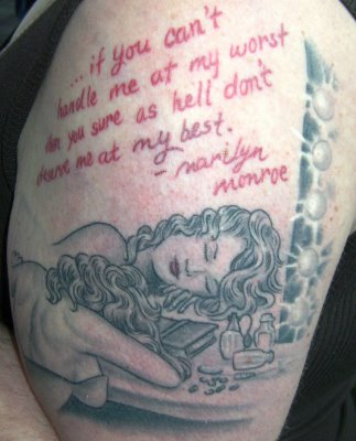 quote tattoos ideas marilyn monroe Marilyn Monroe tattoos girl