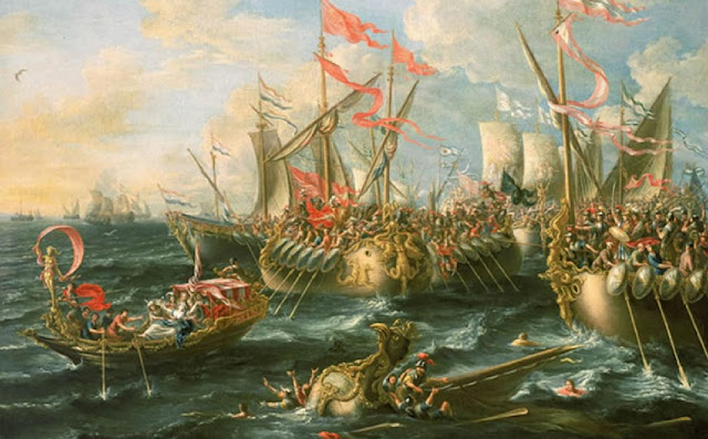 «Битва при Акциуме, 2 сентября 31 г. до н.э.» (1672 г.)