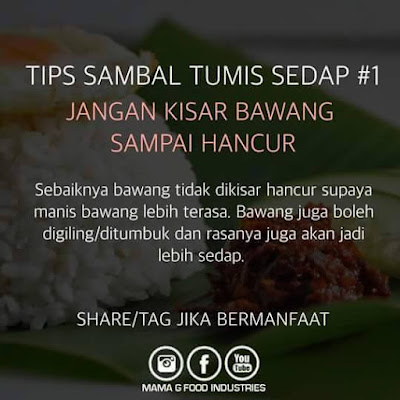 sambal tumis sedap, tips sambal sedap, cara buat sambal tumis