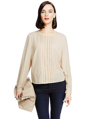 Marks and Spencer Pintuck Front Blouse