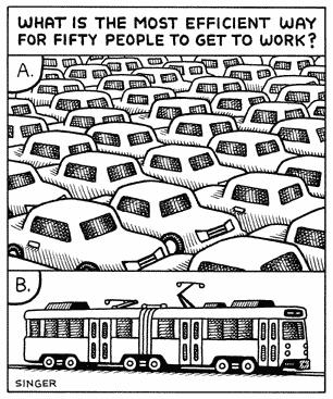 What Is The Most Efficient Way For Fifty People To Get To Work 