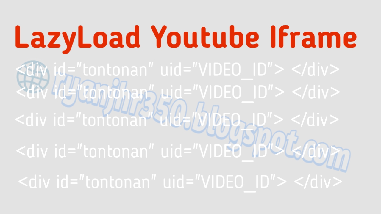 LazyLoad Youtube