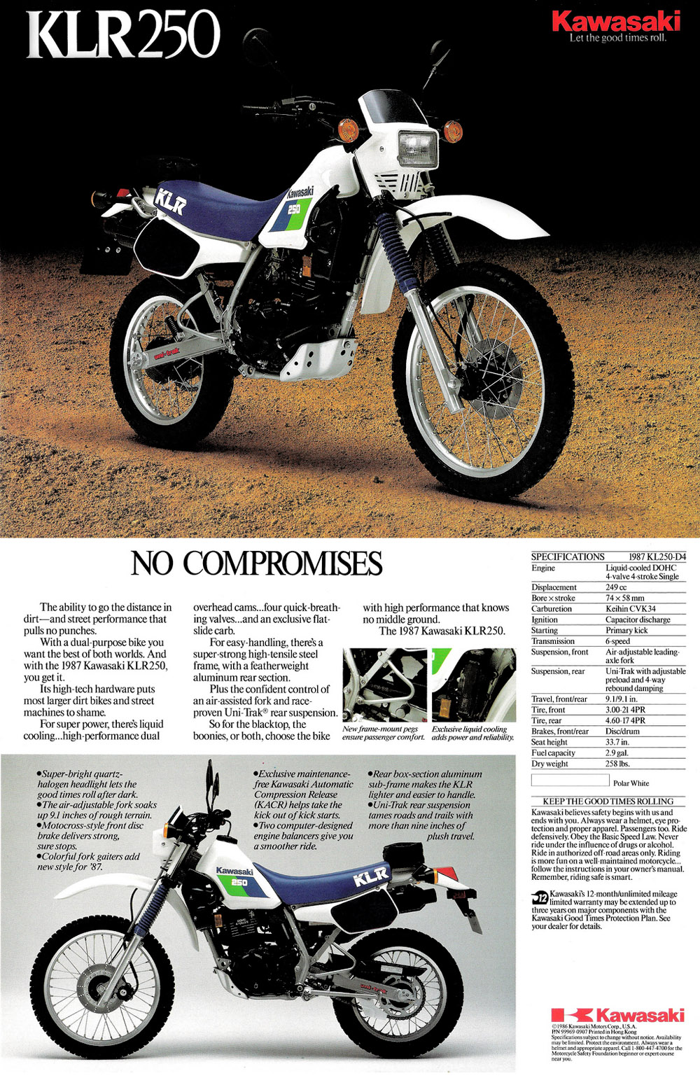 Kawasaki KLR250  Kawasaki KLR250 Sales Brochure