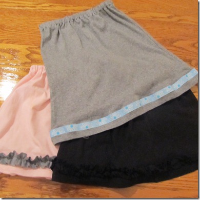 New T-shirt skirts!