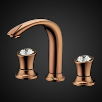 Juno Luxury Dual Diamond Handles Solid Brass 8" Widespread Lavatory Basin Sink Faucet
