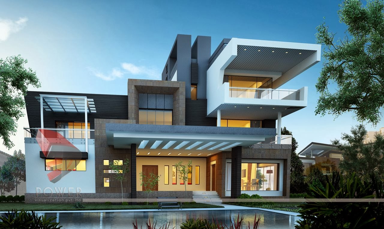  Modern  House 3D Interior Design 3D Exterior Rendering