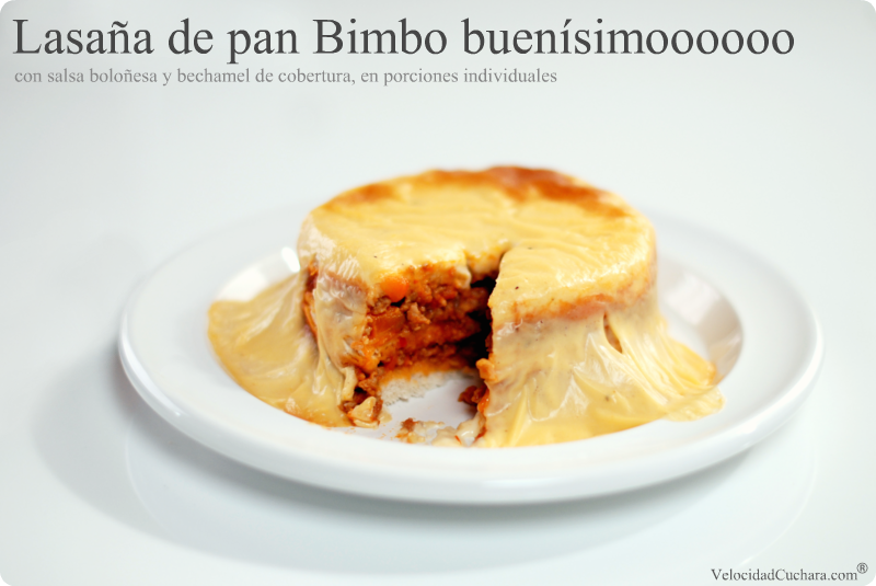 Lasaña de pan Bimbo Buenísimo - Velocidadcuchara.com