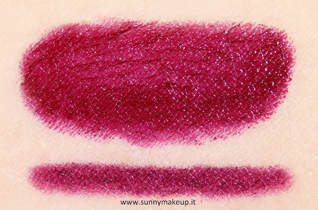 Swatch Pupa - Kit Miss Pupa. 415 – I'm Hot Burgundy + True Lips 25.
