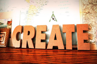Photographic Image of the word Create