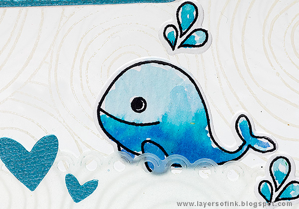 Layers of ink - Clear Whale Card by Anna-Karin with Simon Says Stamp Encouraging Animals