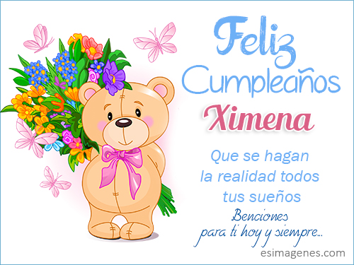 Feliz cumpleaños Ximena