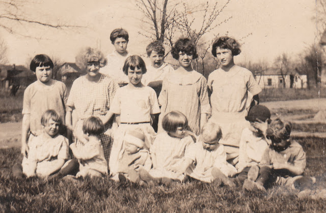 Bickerstaff Cousins in Mineral Ridge, Ohio, about 1925