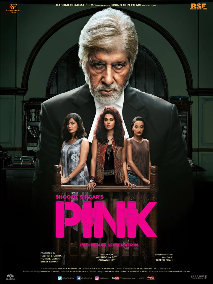 Amitabh Bachchan, Abhishek Bachchan, Taapsee Pannu Upcoming movie Pink release date image, poster, star cast