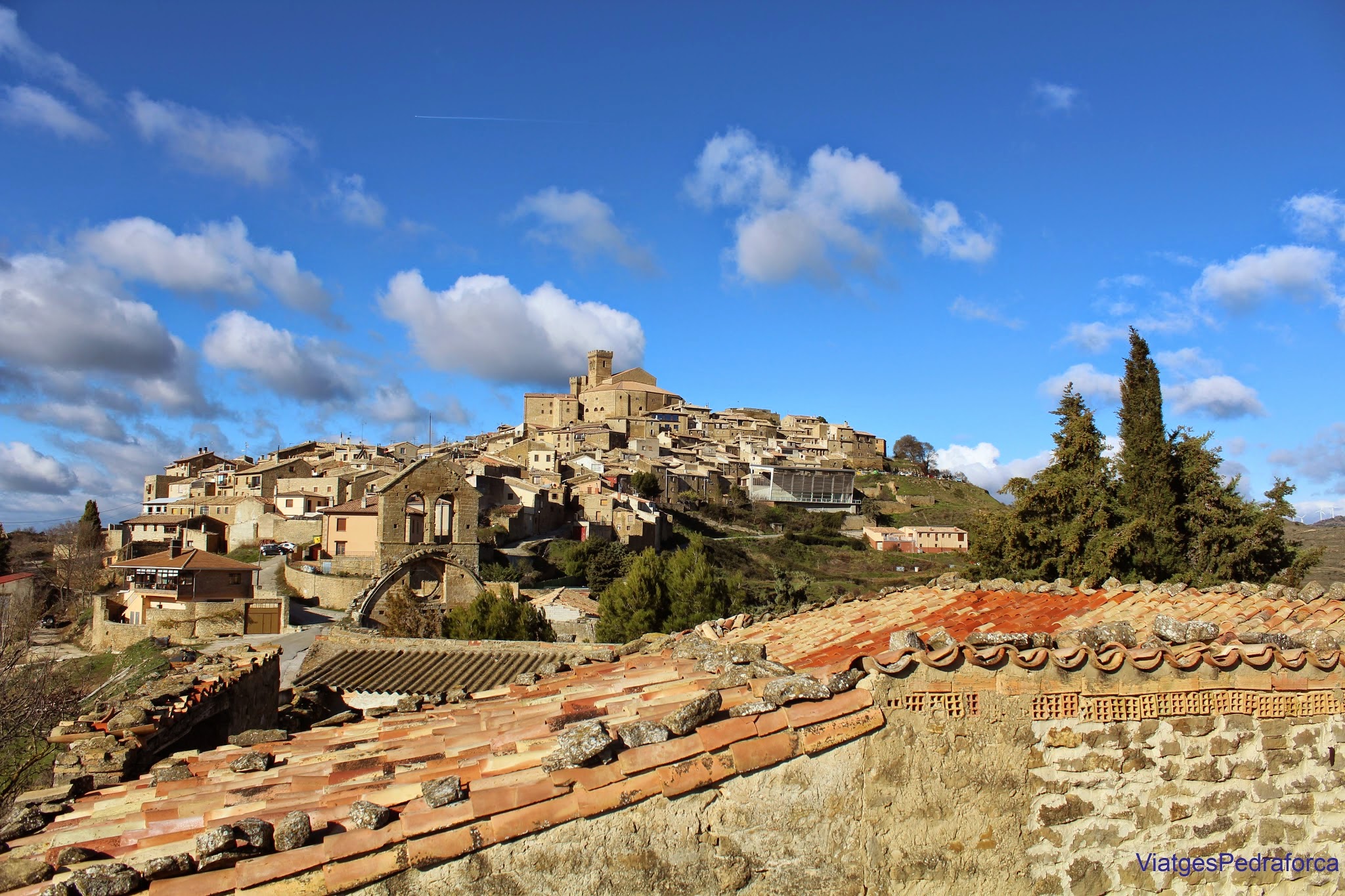 Vista panoramica de Ujué, Navarra