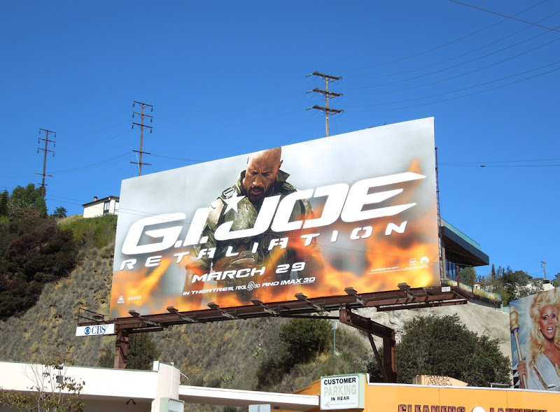 GI Joe Retaliation Dwayne Johnson Roadblock billboard