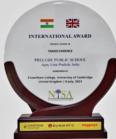  #Agra पर्यावरण प्रबंधन के लिए यूपी से एकमात्र विद्यालय के रुप में चयनित प्रिल्यूड पब्लिक स्कूल को मिला अंतर्राष्ट्रीय पुरस्कार..