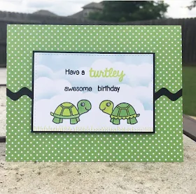 Sunny Studio Stamps: Turtley Awesome Turtle card by Caren Bosu