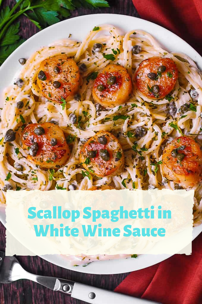 Scallop Spaghetti in White Wine Sauce