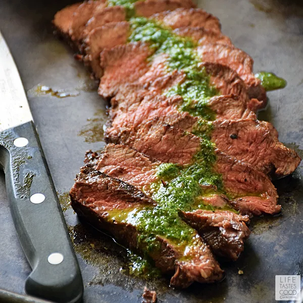 Pan-Seared Steak with Chimichurri