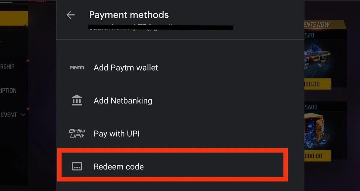 Free Fire Google Play Redeem Code Free Today 2022