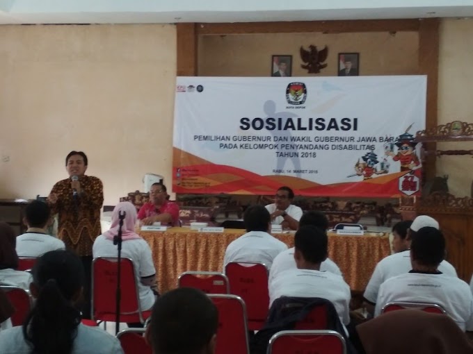 KPUD Depok Sosialisasikan Pilgub Jabar 2018 Ke Penyandang Disabilitas