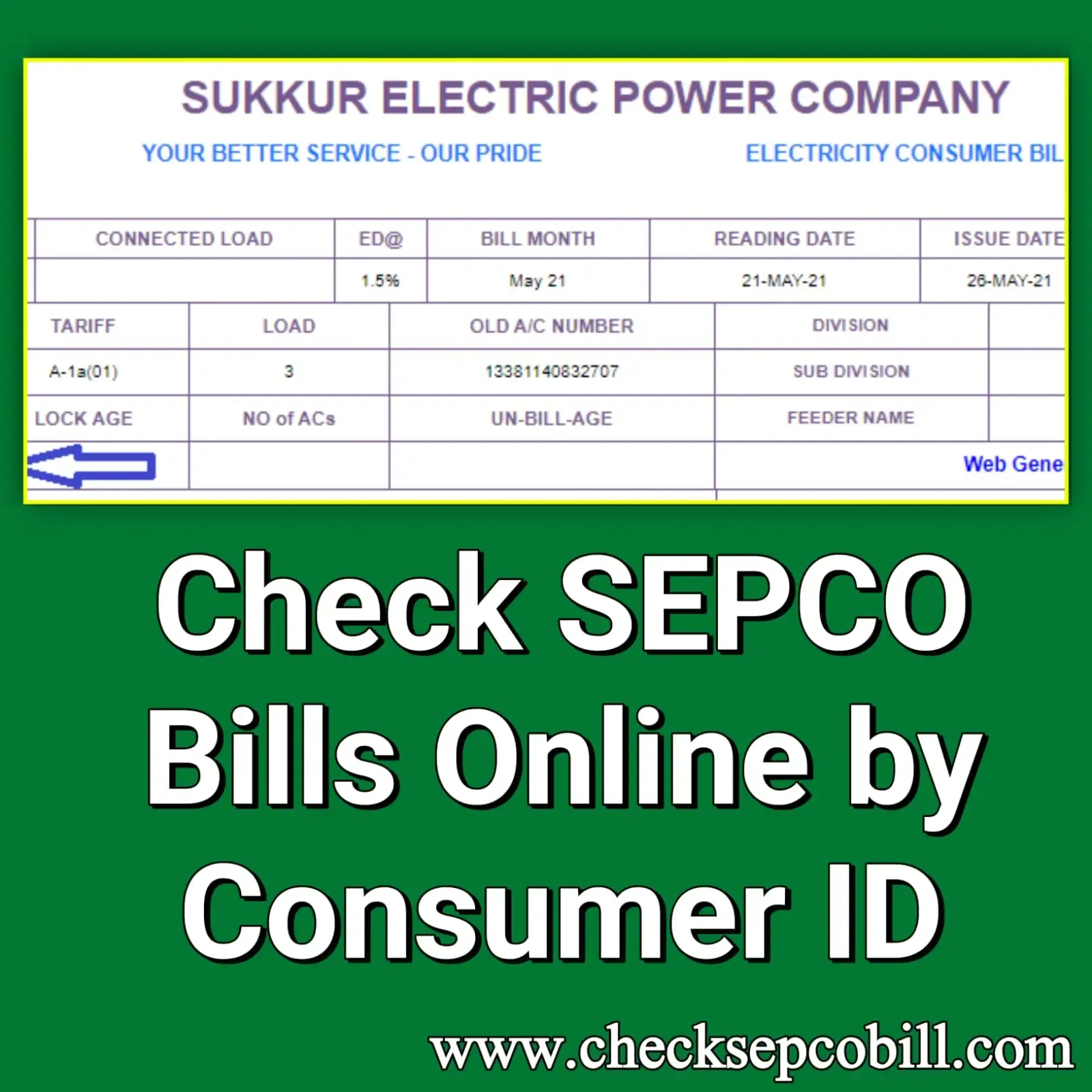 Check SEPCO Bills Online by Consumer ID