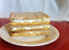 Food Lust People Love: Napoleons are cream “sandwiches” made with crispy puff pastry and filled with custard and whipped cream. Banana Cream Napoleans include, of course, sweet bananas.