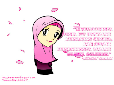 wallpaper muslimah. wallpaper kartun islamic.