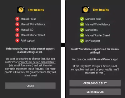 Manual Camera Compatibility