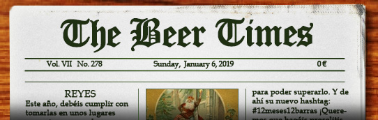 Dominical suplemento de noticias sobre cerveza. Aquí puedes leer el periódico The Beer Times.