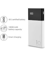 Morui 10000mAh Li-Polymer Power Bank (White/Black) (10K Power Bank)