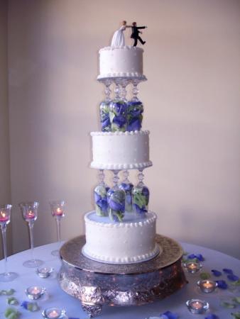 Picture of Wine Glass Round Wedding Cake by Chocolate Sinsations Wedding 