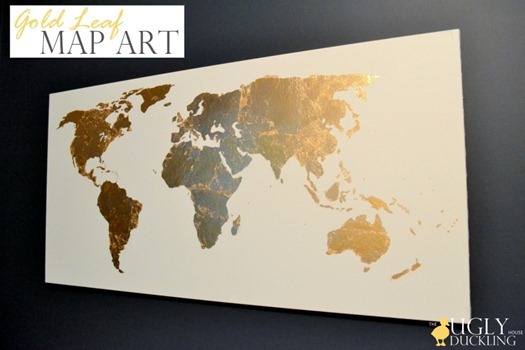 gold leaf map art 2